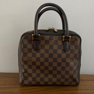 Louis Vuitton Damier Ebene Brera HandBag with Dust Bag